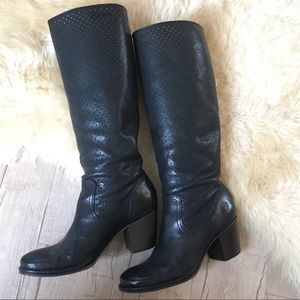 Frye Lucinda Perforated Slouch in Black